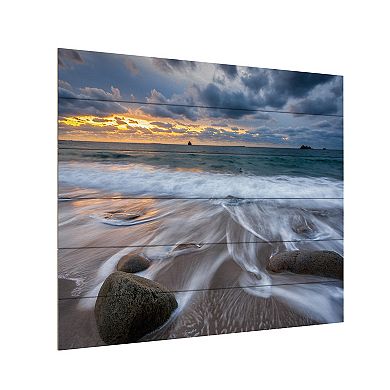 Trademark Fine Art The Song of Water Wood Slat Wall Art