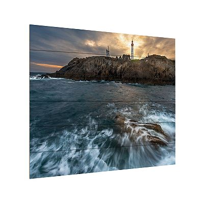Trademark Fine Art The Lighthouse Wood Slat Wall Art