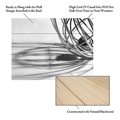 Trademark Fine Art Whisk Wood Slat Wall Art