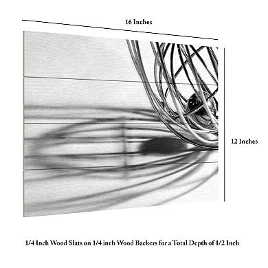 Trademark Fine Art Whisk Wood Slat Wall Art