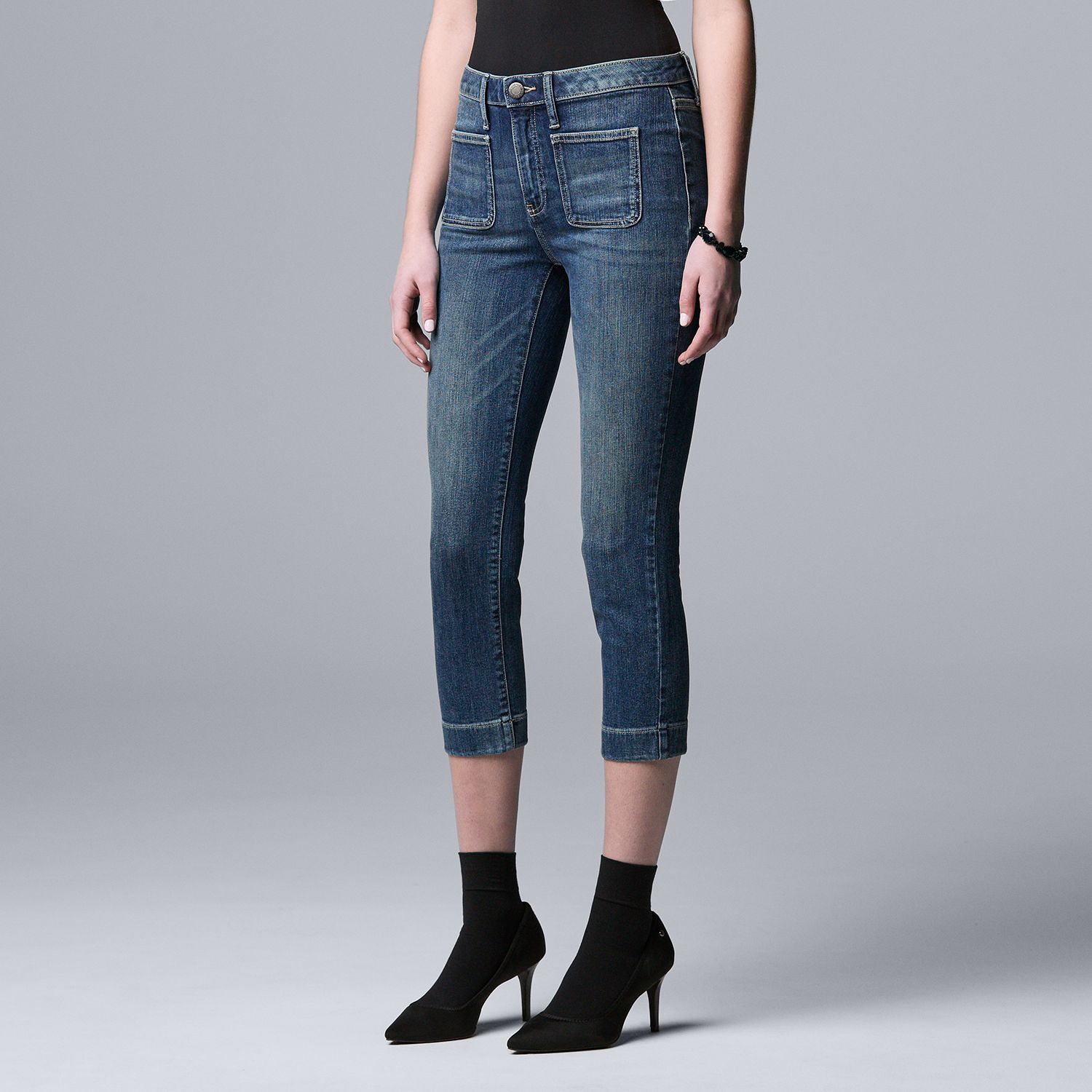 kohls vera wang capri jeans