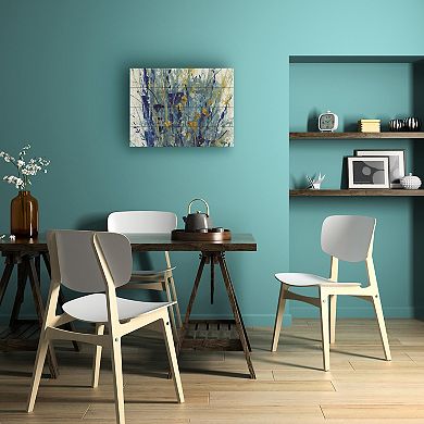 Trademark Fine Art Indigo Floral Ii Wood Slat Wall Art