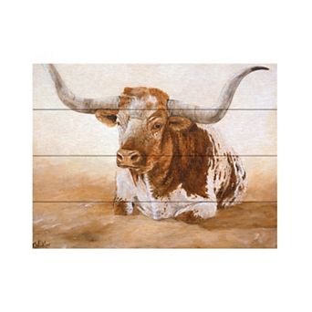 Trademark Fine Art Easy Rider Cows Wood Slat Wall Art