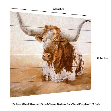 Trademark Fine Art Easy Rider Cows Wood Slat Wall Art