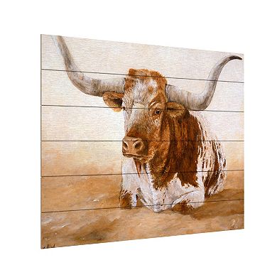 Trademark Fine Art Easy Rider Cows Wood Slat Wall Art