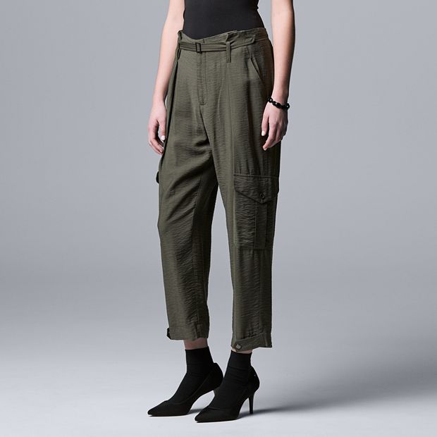 Women's Simply Vera Vera Wang Belted Cargo Pants