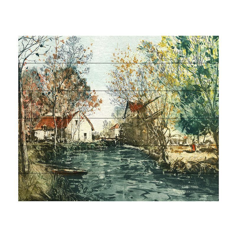 83301038 Trademark Fine Art Autumn Landscape Iii Wood Slat  sku 83301038