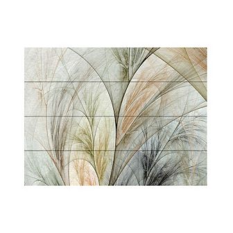 Trademark Fine Art Fractal Grass V Wood Slat Wall Art