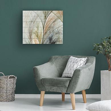Trademark Fine Art Fractal Grass V Wood Slat Wall Art