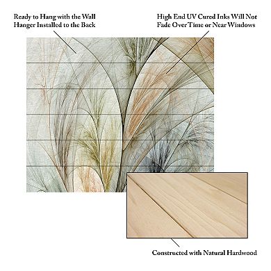 Trademark Fine Art Fractal Grass V Wood Slat Wall Art