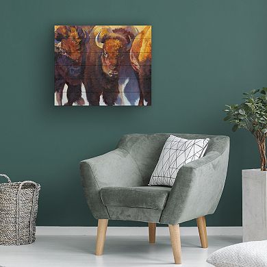 Trademark Fine Art Wall Of Thunder Wood Slat Wall Art