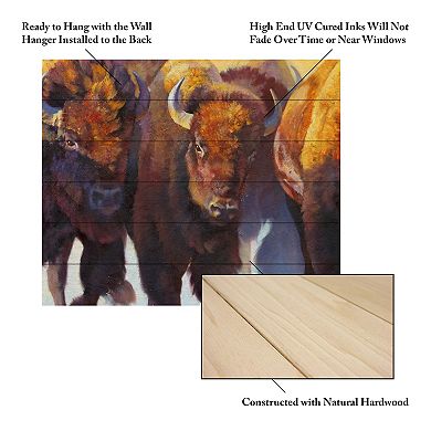 Trademark Fine Art Wall Of Thunder Wood Slat Wall Art