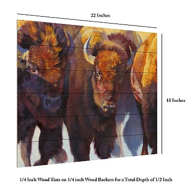 Trademark Fine Art Wall Of Thunder Wood Slat Wall Art