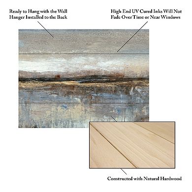 Trademark Fine Art Grey Mist Wood Slat Wall Art