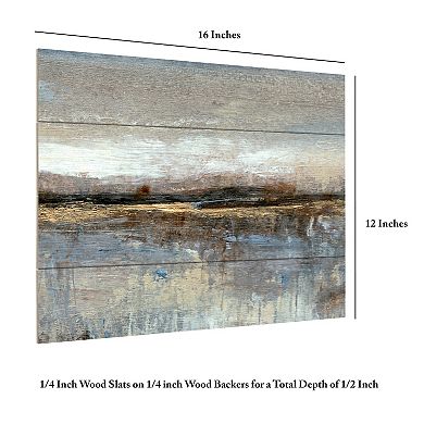 Trademark Fine Art Grey Mist Wood Slat Wall Art