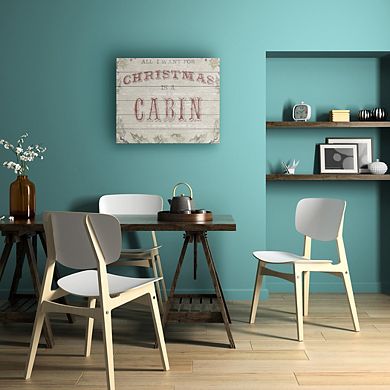 Trademark Fine Art June Erica Vess 'Cabin Christmas IV' Wood Slat Art