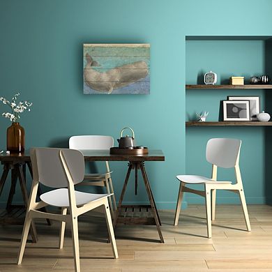 Trademark Fine Art Diving Whale Ii Wood Slat Wall Art