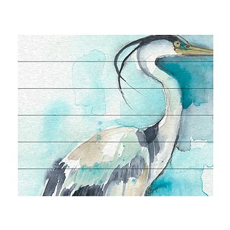 Trademark Fine Art Heron Splash I Wood Slat Wall Art