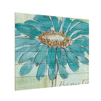 Trademark Fine Art Spa Daisies I Wood Slat Wall Art
