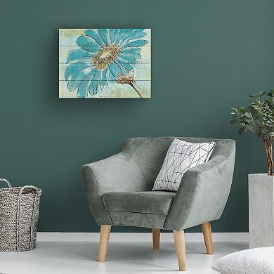 Trademark Fine Art Spa Daisies II Wood Slat Wall Art