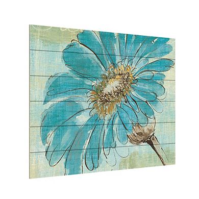 Trademark Fine Art Spa Daisies II Wood Slat Wall Art