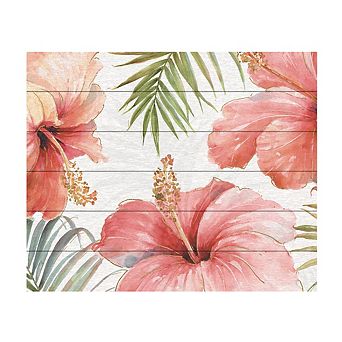 Trademark Fine Art Tropical Blush I Wood Slat Wall Art