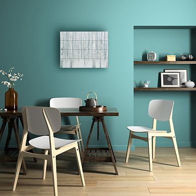 Trademark Fine Art 'Birches in Winter Blue Gray' Wood Slat Art
