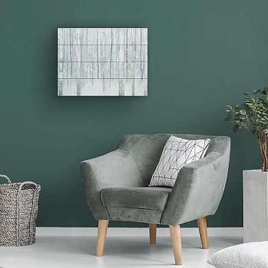 Trademark Fine Art 'Birches in Winter Blue Gray' Wood Slat Art