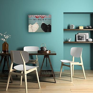 Trademark Fine Art 'Doodle Wine' Wood Slat Art