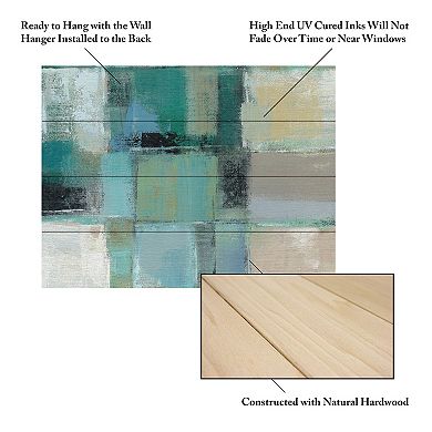 Trademark Fine Art Island Hues Crop II Wood Slat Wall Art