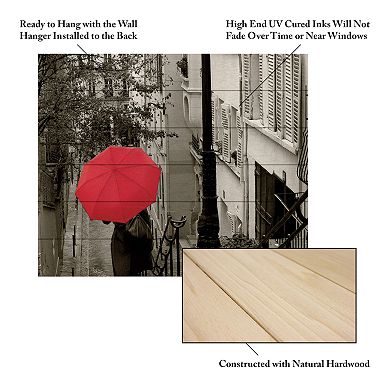 Trademark Fine Art Paris Stroll II Wood Slat Wall Art