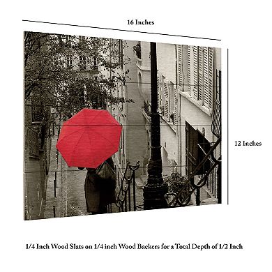 Trademark Fine Art Paris Stroll II Wood Slat Wall Art