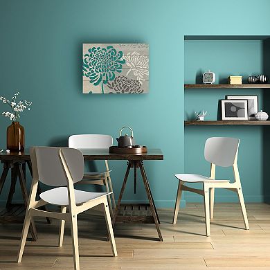 Trademark Fine Art Chrysanthemums I Wood Slat Wall Art