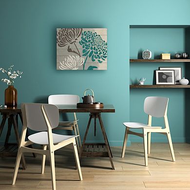 Trademark Fine Art Chrysanthemums II Wood Slat Wall Art