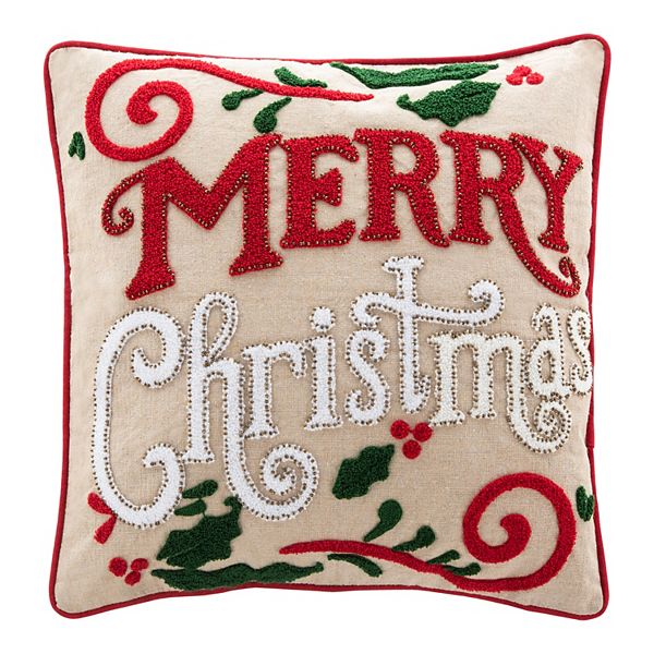 Festive Merry Christmas Pillow