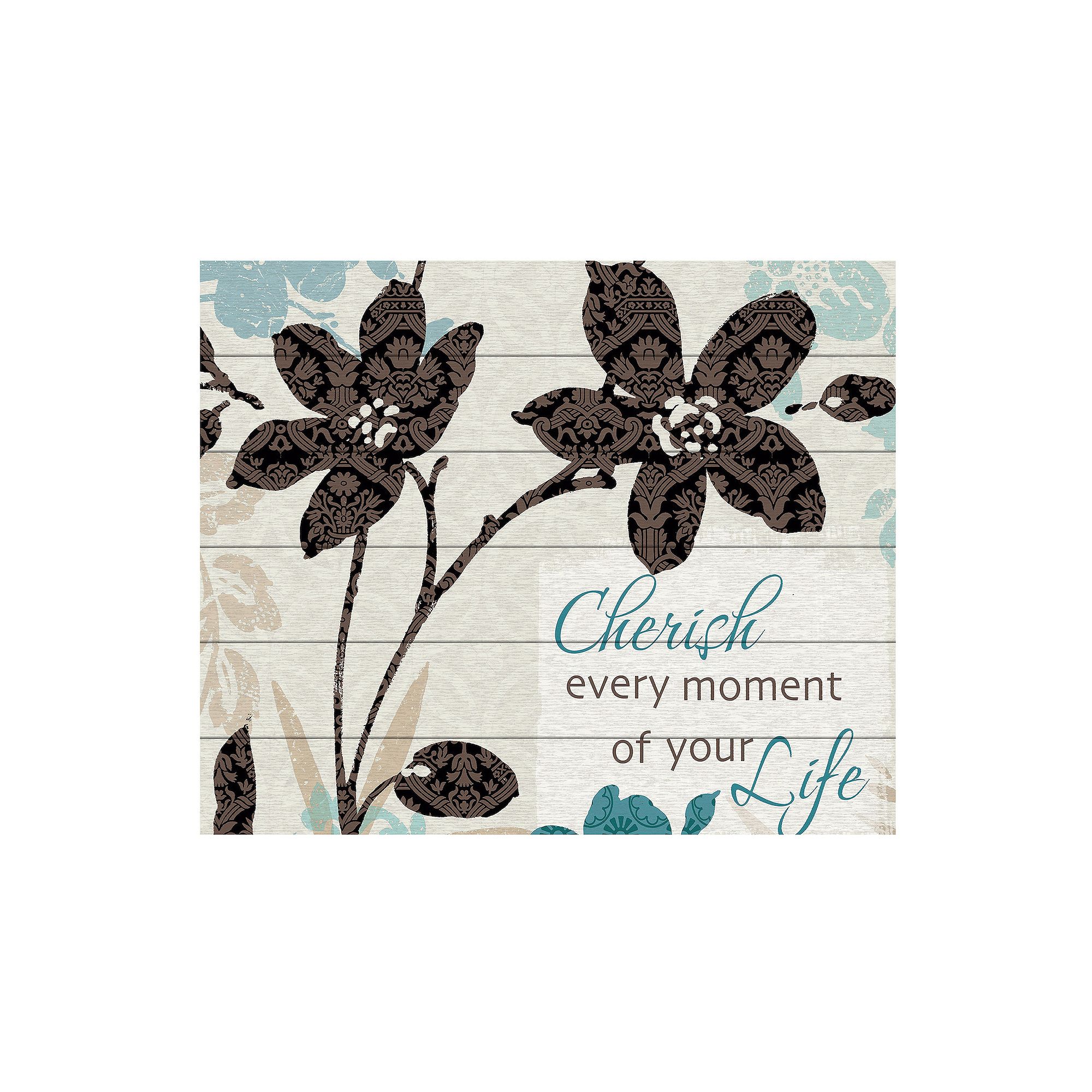 Trademark Fine Art Botanical Touch Quote I Wood Slat Wall Art, Multi