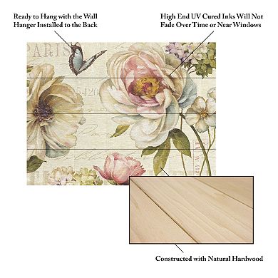 Trademark Fine Art Marche de Fleurs IV Wood Slat Art