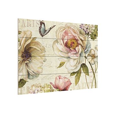 Trademark Fine Art Marche de Fleurs IV Wood Slat Art