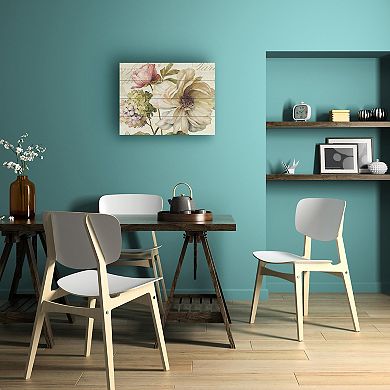 Trademark Fine Art Marche de Fleurs II Wood Slat Wall Art