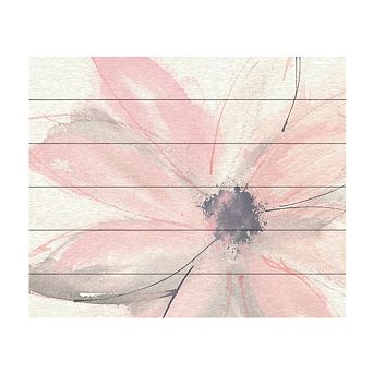 Trademark Fine Art 'Blush Clematis I' Wood Slat Art