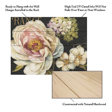 Trademark Fine Art Marche de Fleurs Wood Slat Wall Art