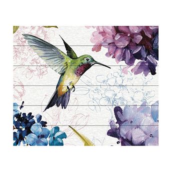 Trademark Fine Art Spring Nectar Square II Wood Slat Wall Art