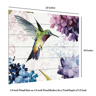 Trademark Fine Art Spring Nectar Square II Wood Slat Wall Art