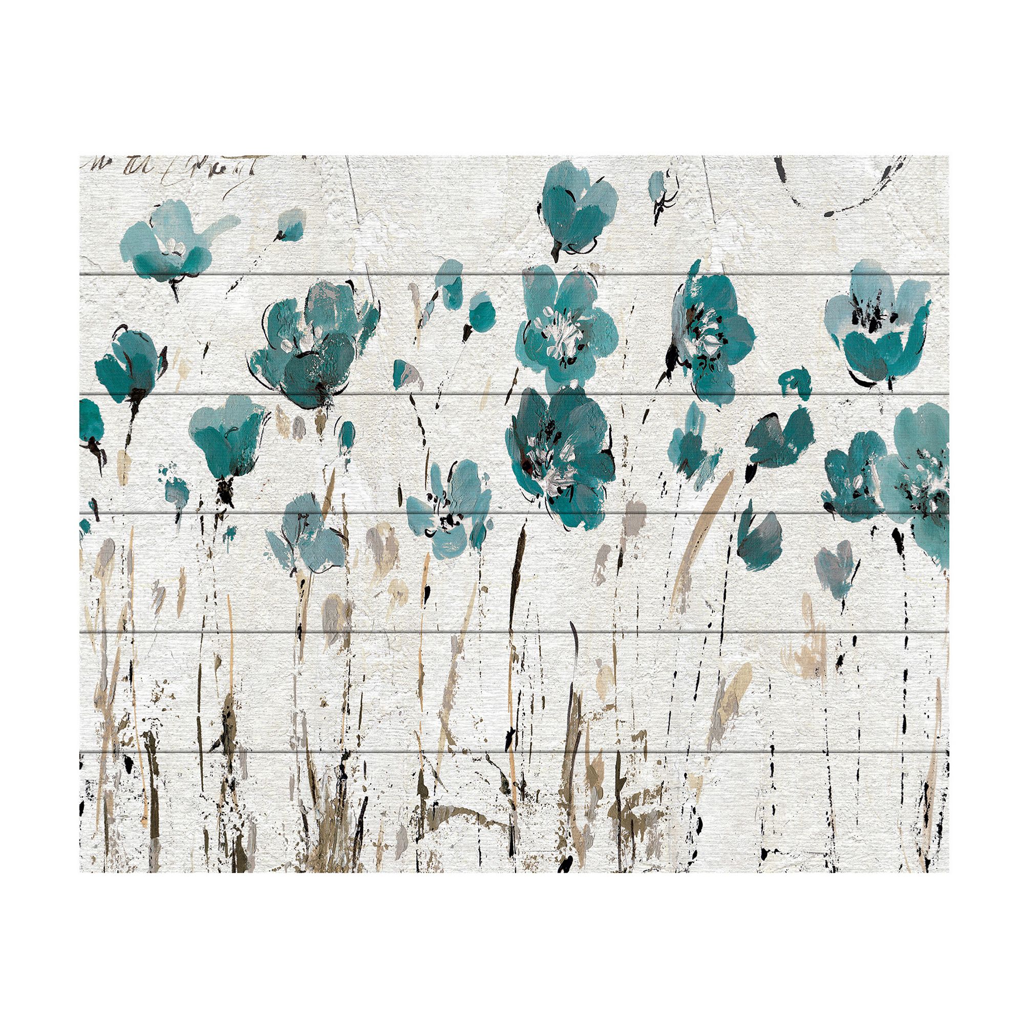 Trademark Fine Art Abstract Balance VI Blue Wood Slat Wall Art, Multi