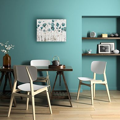 Trademark Fine Art Abstract Balance VI Blue Wood Slat Wall Art