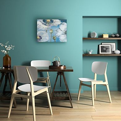 Trademark Fine Art Floral Blue Dance I Wood Slat Wall Art