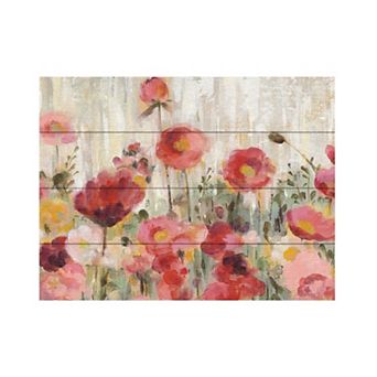 Trademark Fine Art 'Sprinkled Flowers Crop' Wood Slat Art