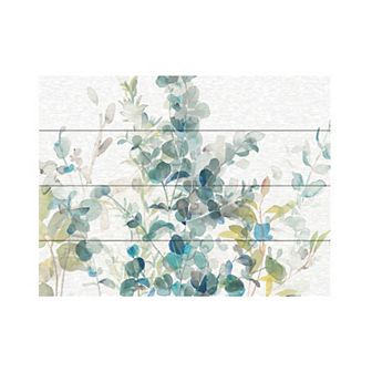 Trademark Fine Art 'Eucalyptus I White Crop' Wood Slat Art
