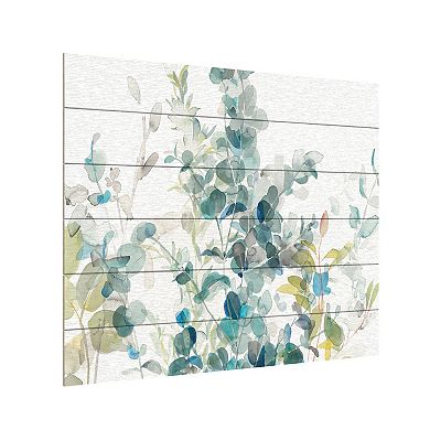 Trademark Fine Art 'Eucalyptus I White Crop' Wood Slat Art