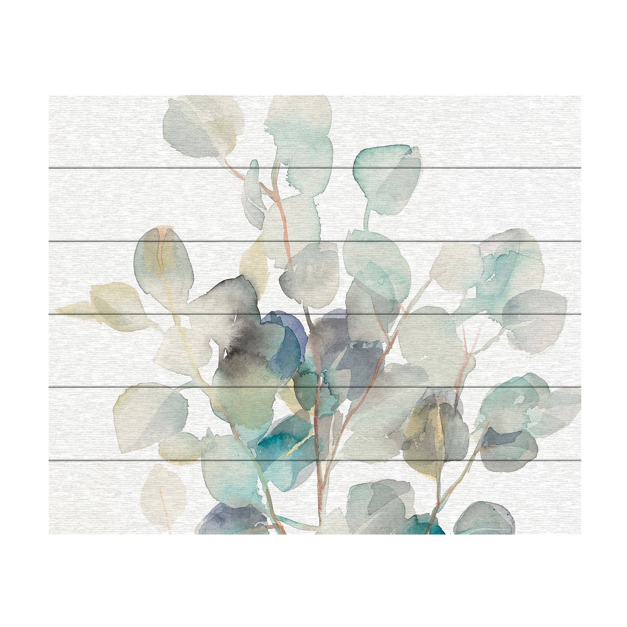 Trademark Fine Art Eucalyptus III White Wood Slat Art, Multi